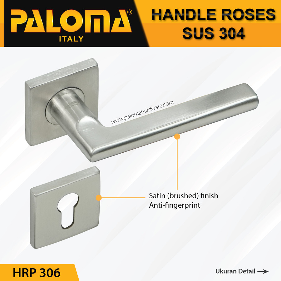 PALOMA HRP 306 Handle Pintu Roses Stainless Steel Lever Gagang Door