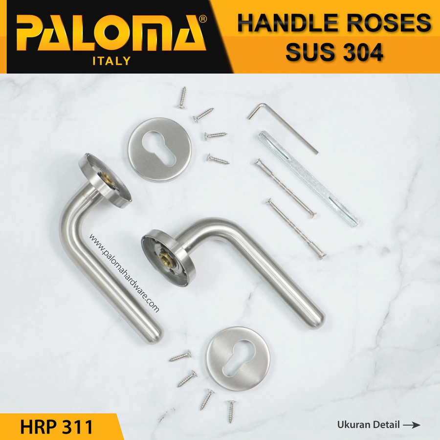 Handle pintu roses HRP 311 PALOMA LHT VARANE STAINLESS STEEL