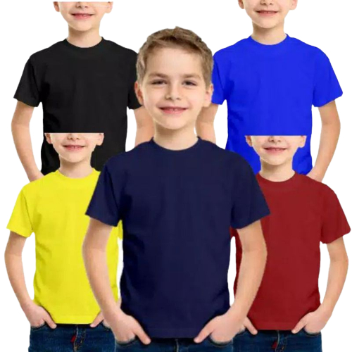 HKSTORE26 BAJU KAOS POLOS ANAK-ANAK COTTON LENGAN PENDEK/TSHIRT/UNISEX/UMUR 2-9 TAHUN