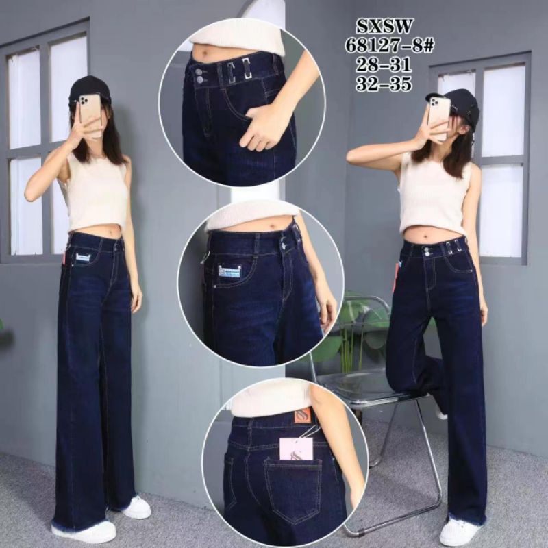 CELANA JEANS WANITA KULOT CUTBRAY PREMIUM IMPORT//BAHAN FULL STREET //BRAND SXSW