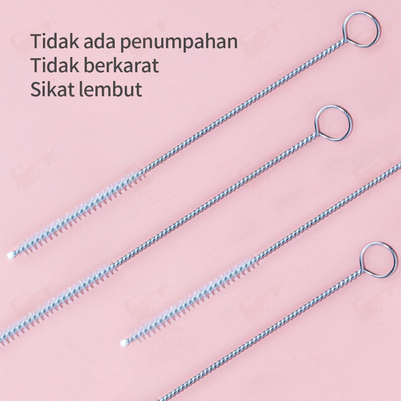 Sikat pembersih sedotan stainless Brush Straw 1pcs