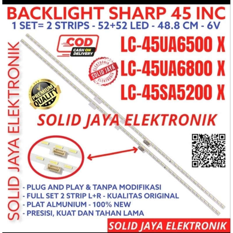 Backlight  TV LED Sharp 45 inc 45UA6500 45UA6800 45SA5200 LAMPU BL SMD