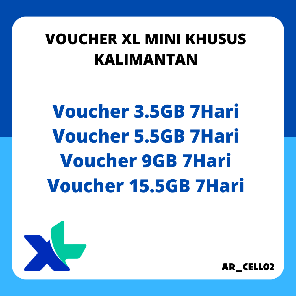 Voucher XL Mini Kalimantan Paket Data XL Harian