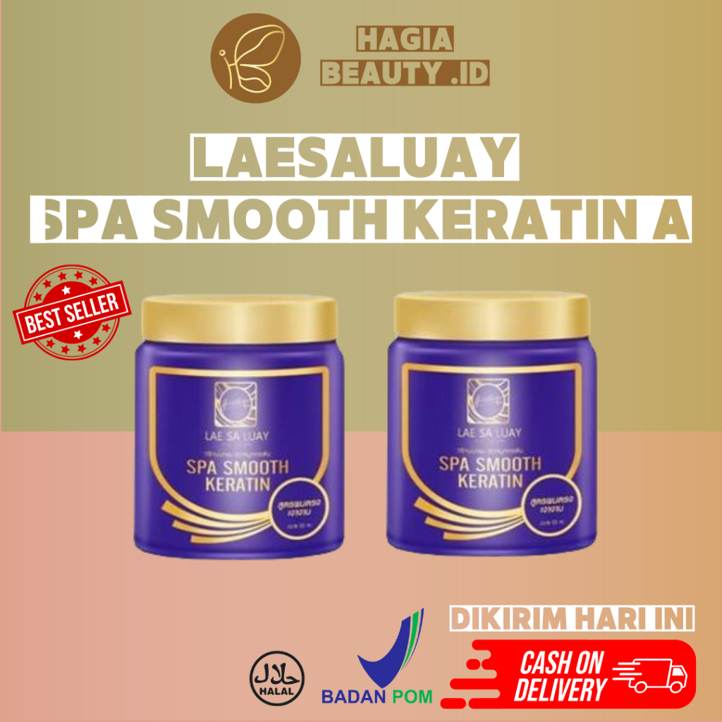 Bisa COD - Lae Sa Luay Hair Spa Smooth Keratin / Masker Rambut / Hair Mask / Treatment Rambut / Creambath