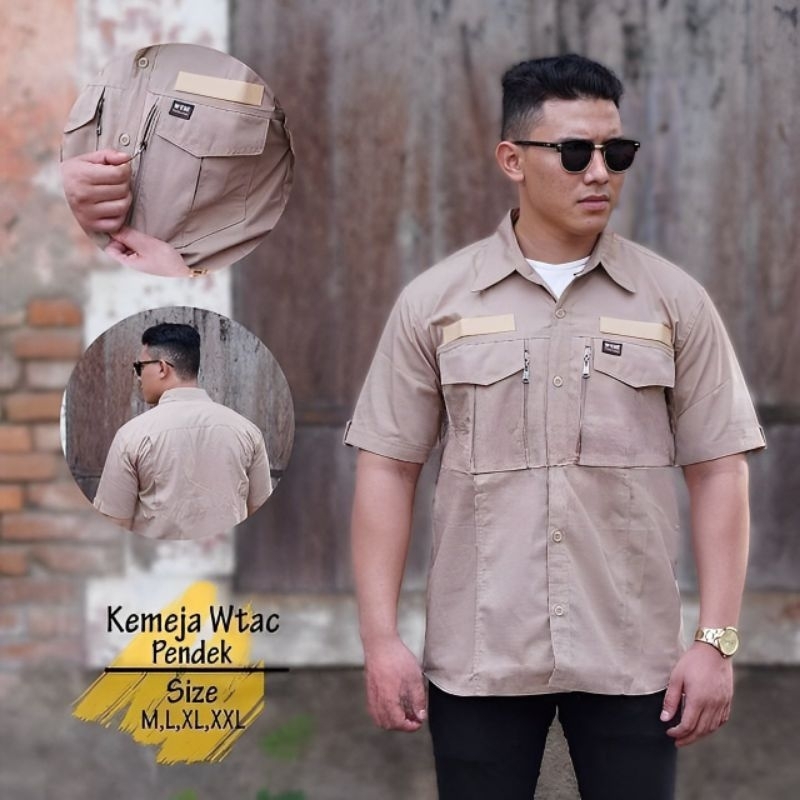 KEMEJA TACTICAL W-TAC BIG SIZE LENGAN PENDEK