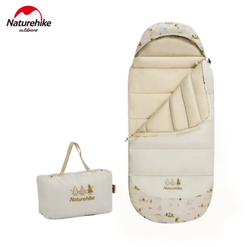 SLEEPING BAG ANAK NATUREHIKE CNH22SD001 KEPOMPONG MOTIF KANTONG TIDUR MUMMY CHILDREN BANTAL PILLOW B