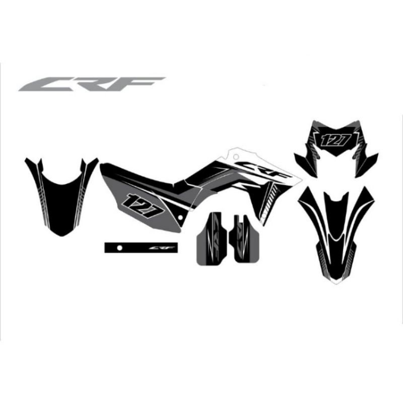 decal crf 150 l full body / decal crf 150 l full body merah / decal crf 150 l full body hitam putih