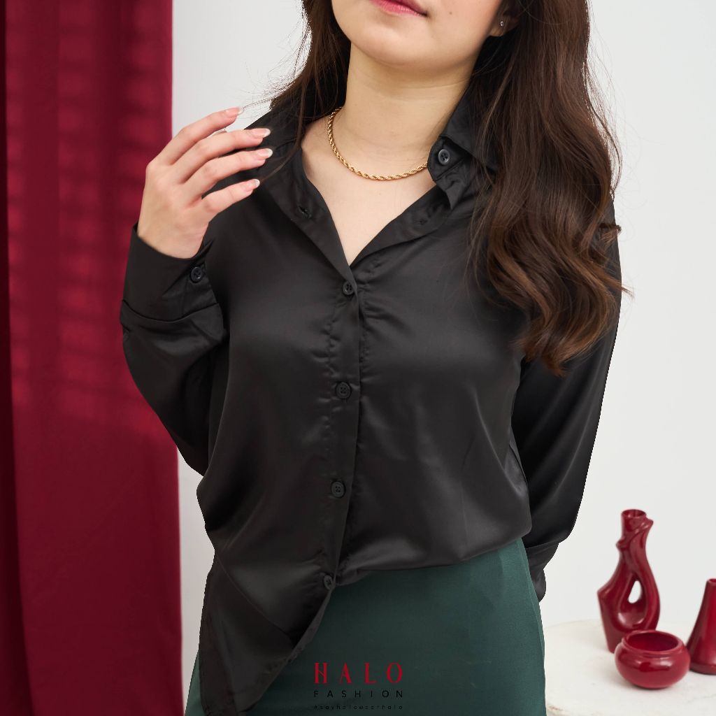 [HaloFashion] Gladys Sexy Blouse Basic Shirt Korean Fashion