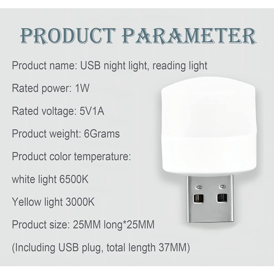 Lampu Led Mini USB T8 I Lampu Baca Portable