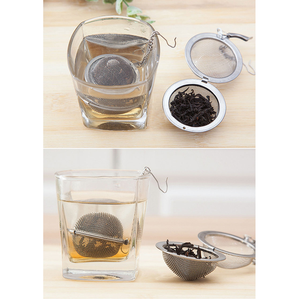 Filter Saringan Teh Reusable Tea Infuser Strainer - K520 - Silver