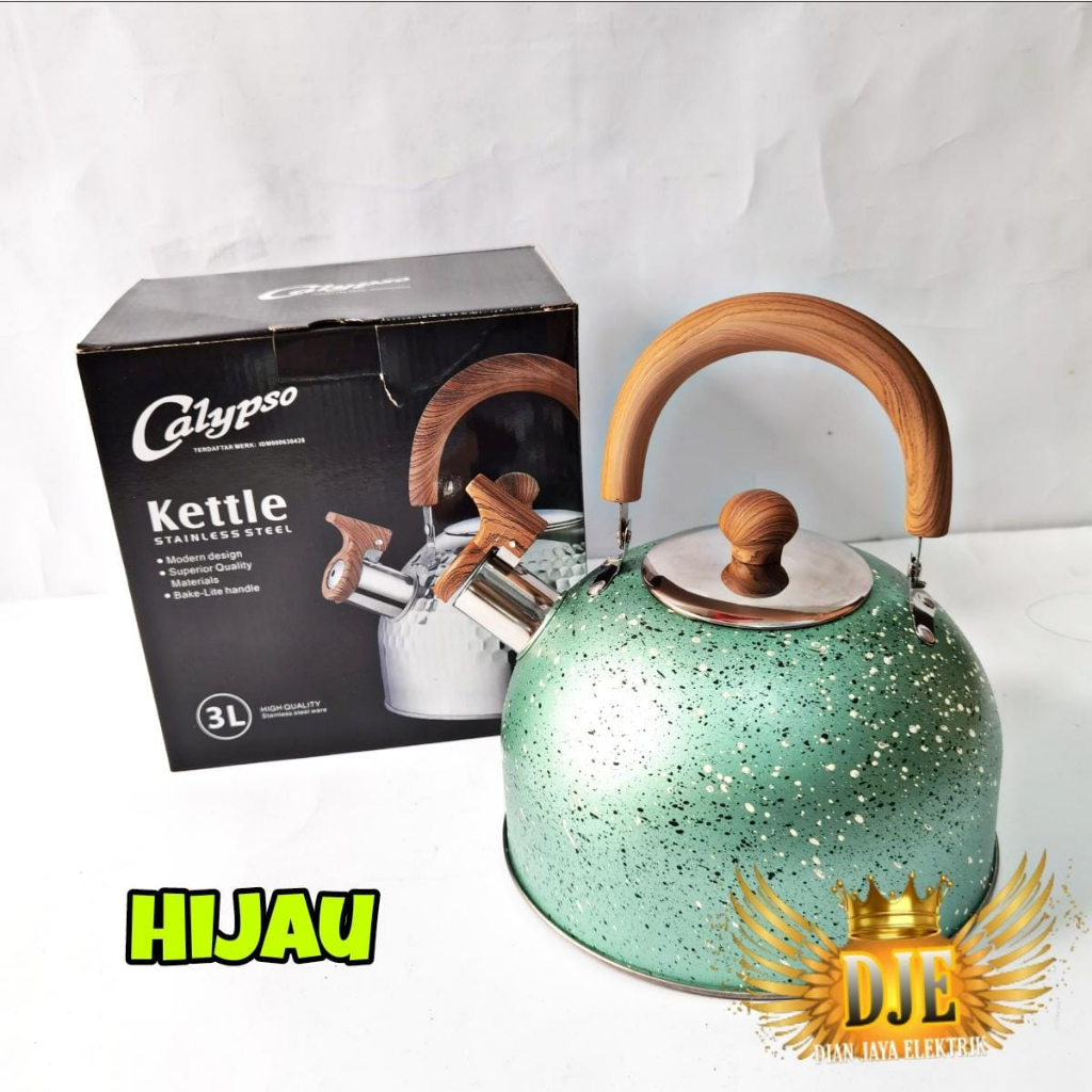 Teko Kettle siul stainless warna 3 liter CALYPSO/ceret