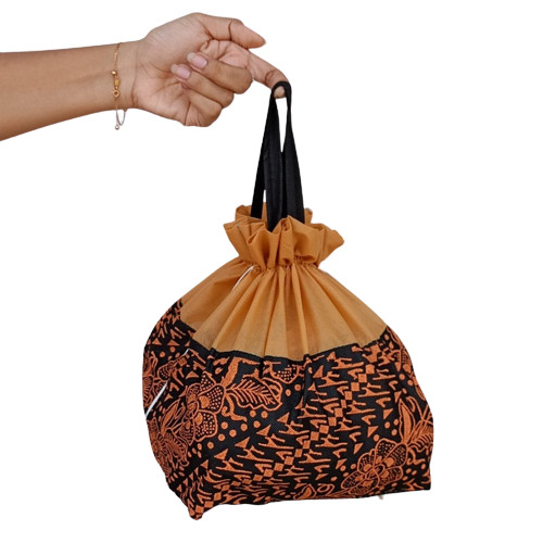 Tas Hajatan Serut Motif Batik 20 Cm Goodie Bag Tote Bag Batik Bag Pack Tas Souvenir