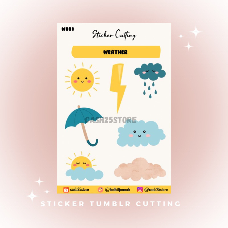 

STICKER TUMBLR CUTTING WEATHER CUACA