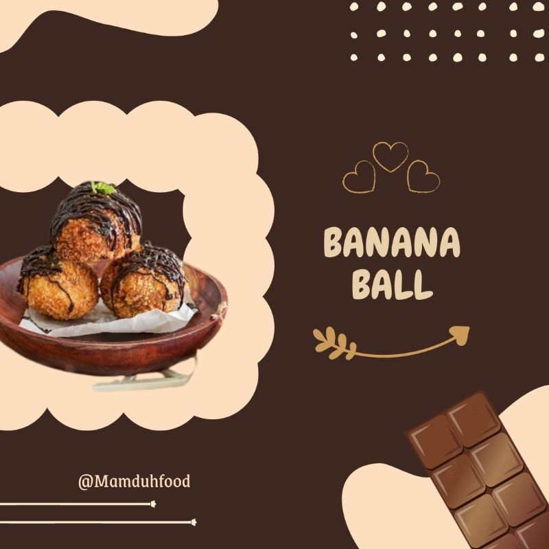 

Banana ball / pisang coklat lumer frozen food