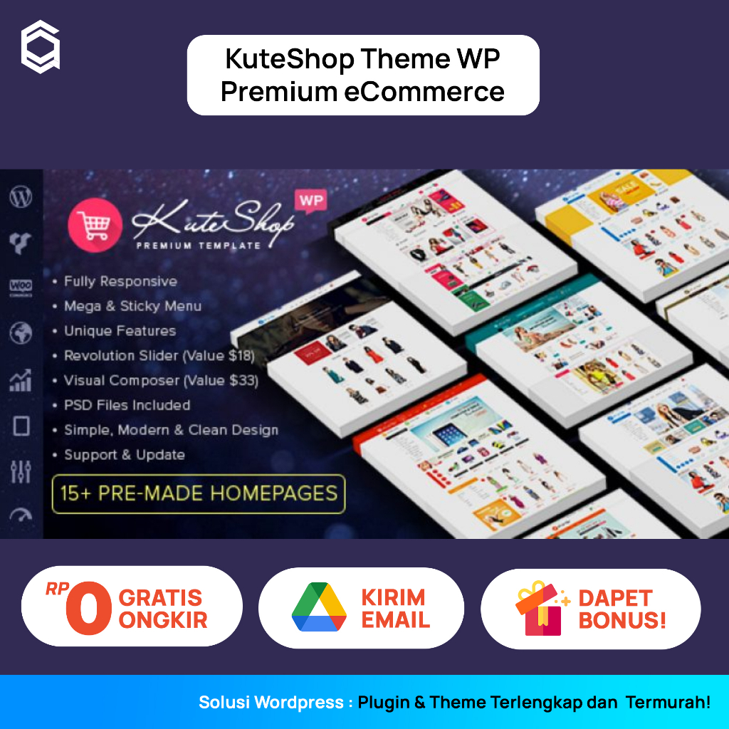 KuteShop Tema Wordpress Premium eCommerce - Responsif & Mobile Friedly - Theme WordPress Website Tok