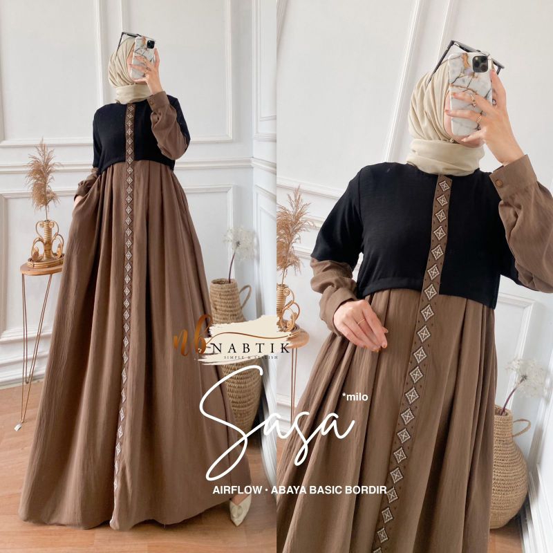 SASA GAMIS ABAYA BORDIR ORI BY NABTIK