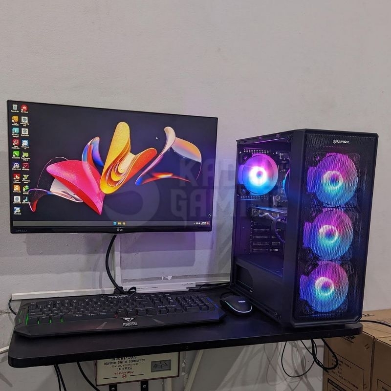 PC GAMING RYZEN 5 4500 VGA RADEON RX 580 8GB 3D EDITING RENDERING