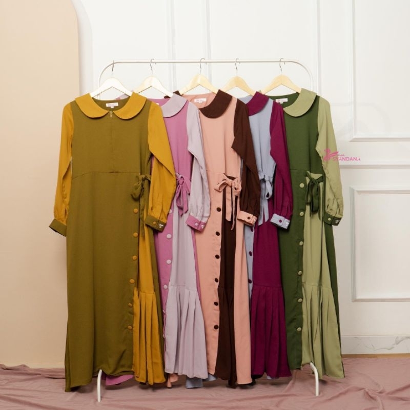 Halwa dress hijab syandana ( dress saja tanpa hijab )