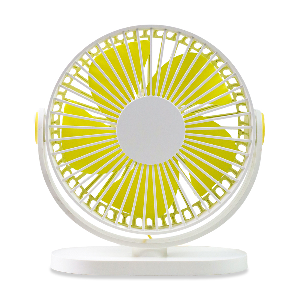 Kipas Angin Meja Portable Desk Fan Mini USB Charging - 379 - White