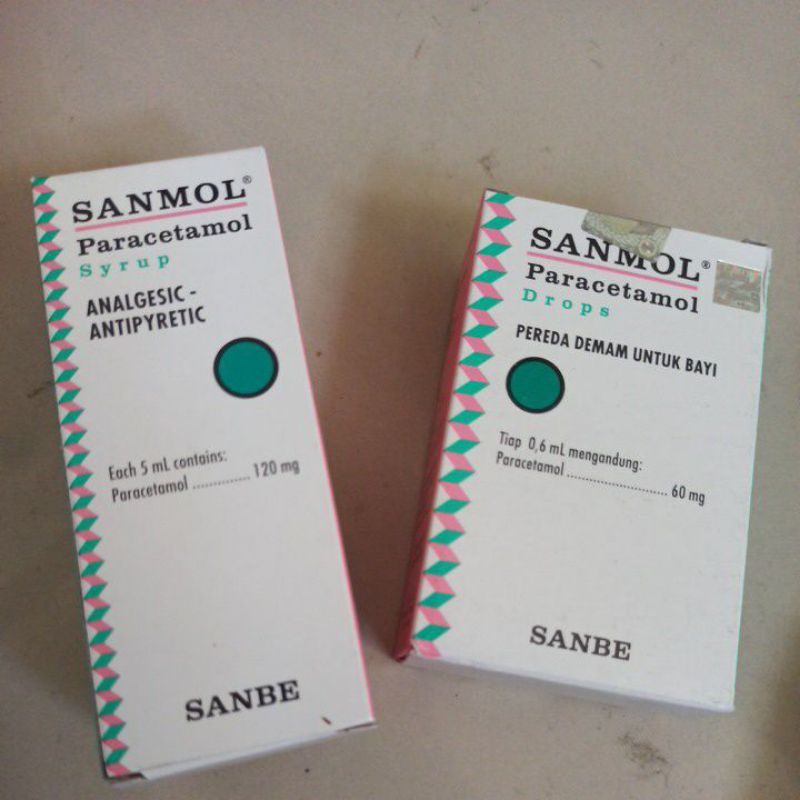 Sanmol Paracetamol Drop Sirup penurun panas, demam bayi dan anak 15ml 15 ml 60ml 60 ml