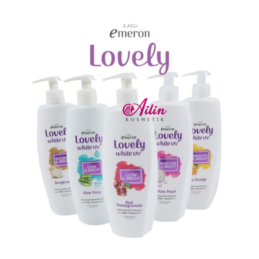 EMERON LOVELY WHITE UV 100ML 200ML 500ML | Whitening Lotion Pemutih Badan by AILIN