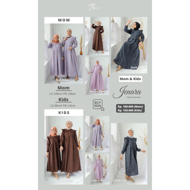 JENARA DRES MOM & KIDS by Belva Fashion