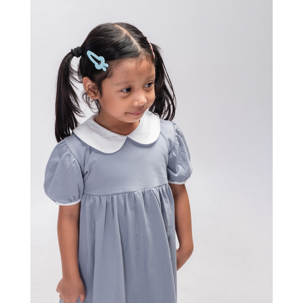 Bajubaja Aurora dress junior / dress anak rok pendek baju perempuan material cotton combat 24s