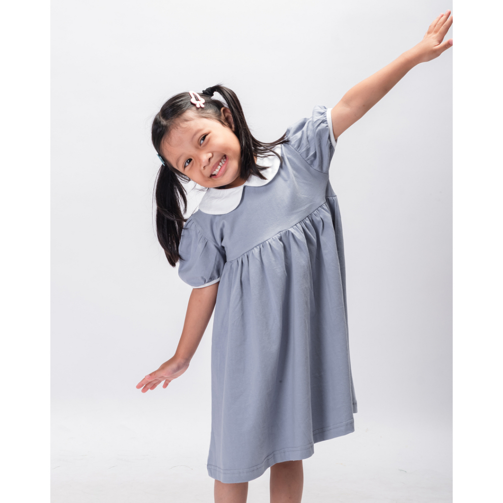 Bajubaja Aurora dress junior / dress anak rok pendek baju perempuan material cotton combat 24s