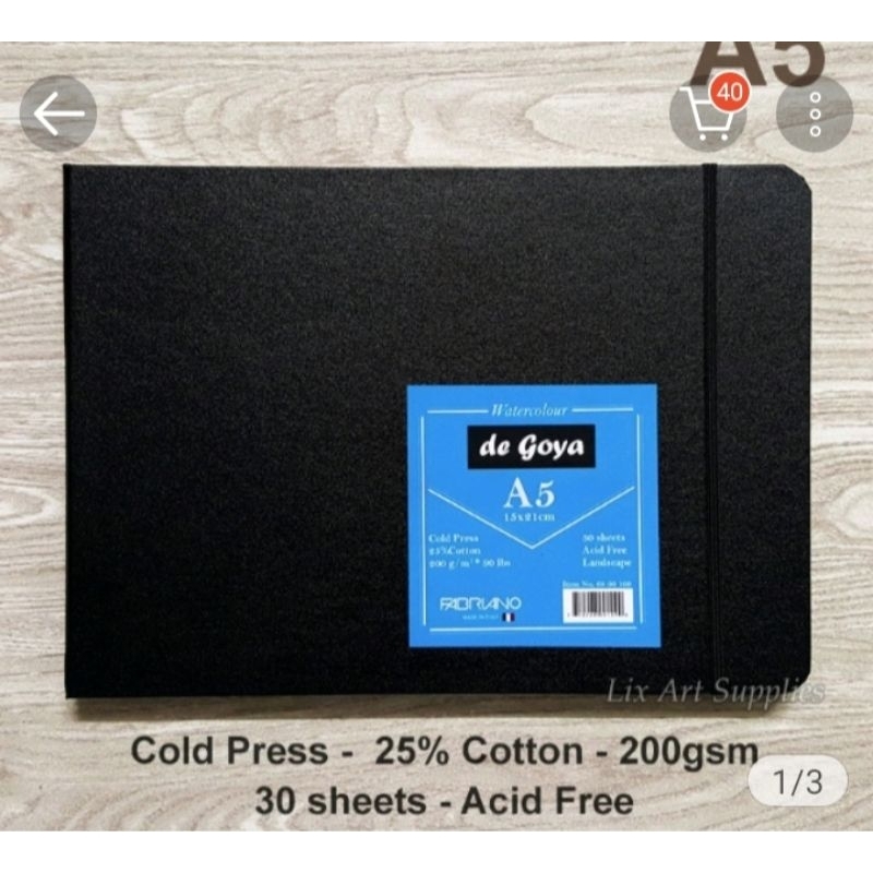 

Preloved De Goya Watercolorbook Handbook A5 Lds 200gsm Coldpress Murah De Goya Watercolorbook Bekas PL