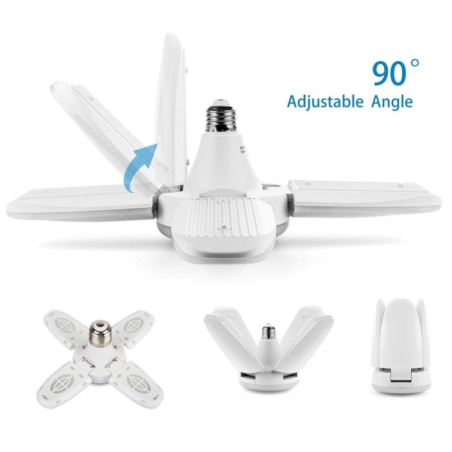 Lampu LED E27 Bohlam Model Kipas 28 Watt Lipat 90 Derajat