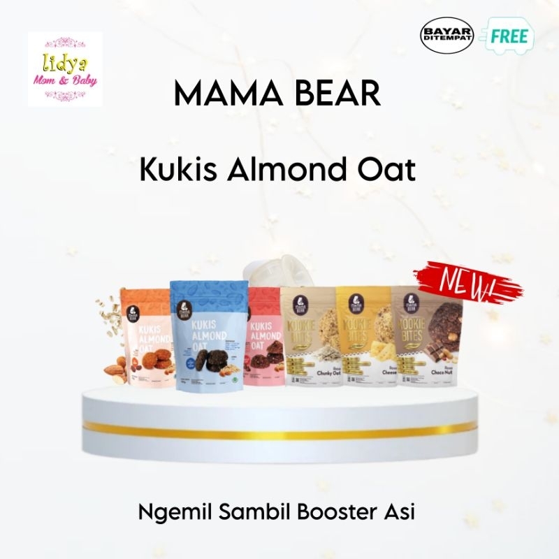 Mama Bear Kukis Almond Oat- Boster Asi