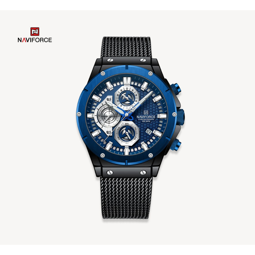 JAM TANGAN PRIA NAVIFORCE NF8027M NF8027 NF-8027M ORIGINAL BOX