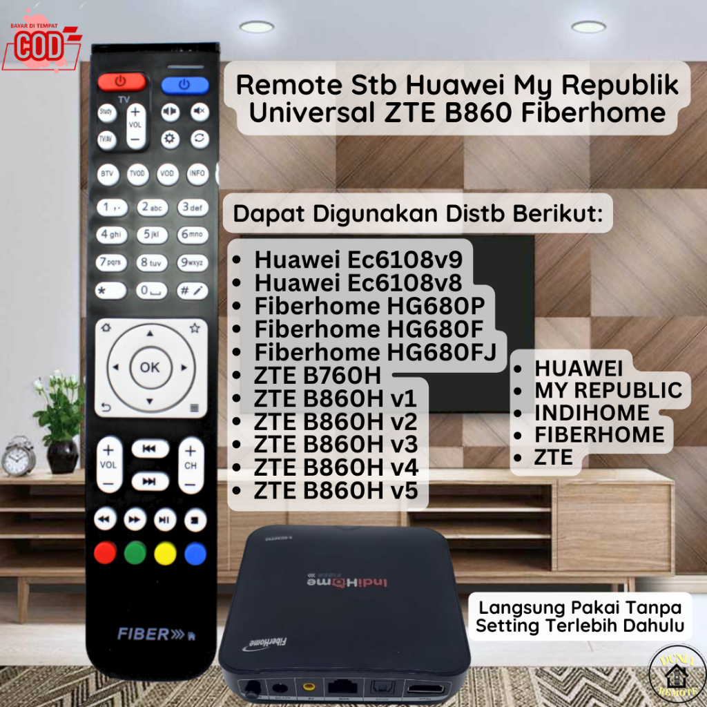 Remot Remote MY REPUBLIC EC6108VE EC6108V9 STB MY REPUBLIC ZTE B860