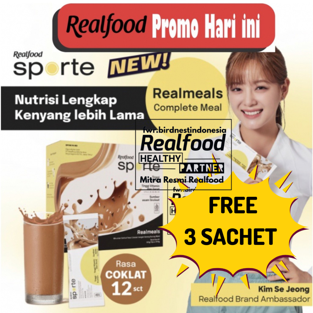 Realfood Sporte Realmeals Cokelat Sereal Protein Bird’s Nest Realfood
