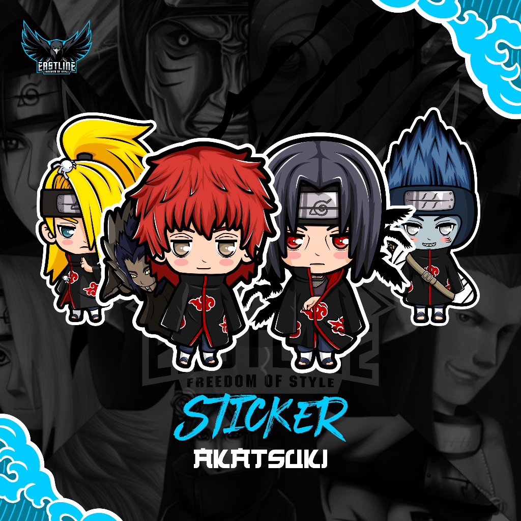 

Stiker Anime Karakter Lucu Chibi Naruto Akatsuki Bahan Vinyl Laminasi Doff Lebih Awet dan Tahan Lama Sticker Cute Gemoy Eastlineid