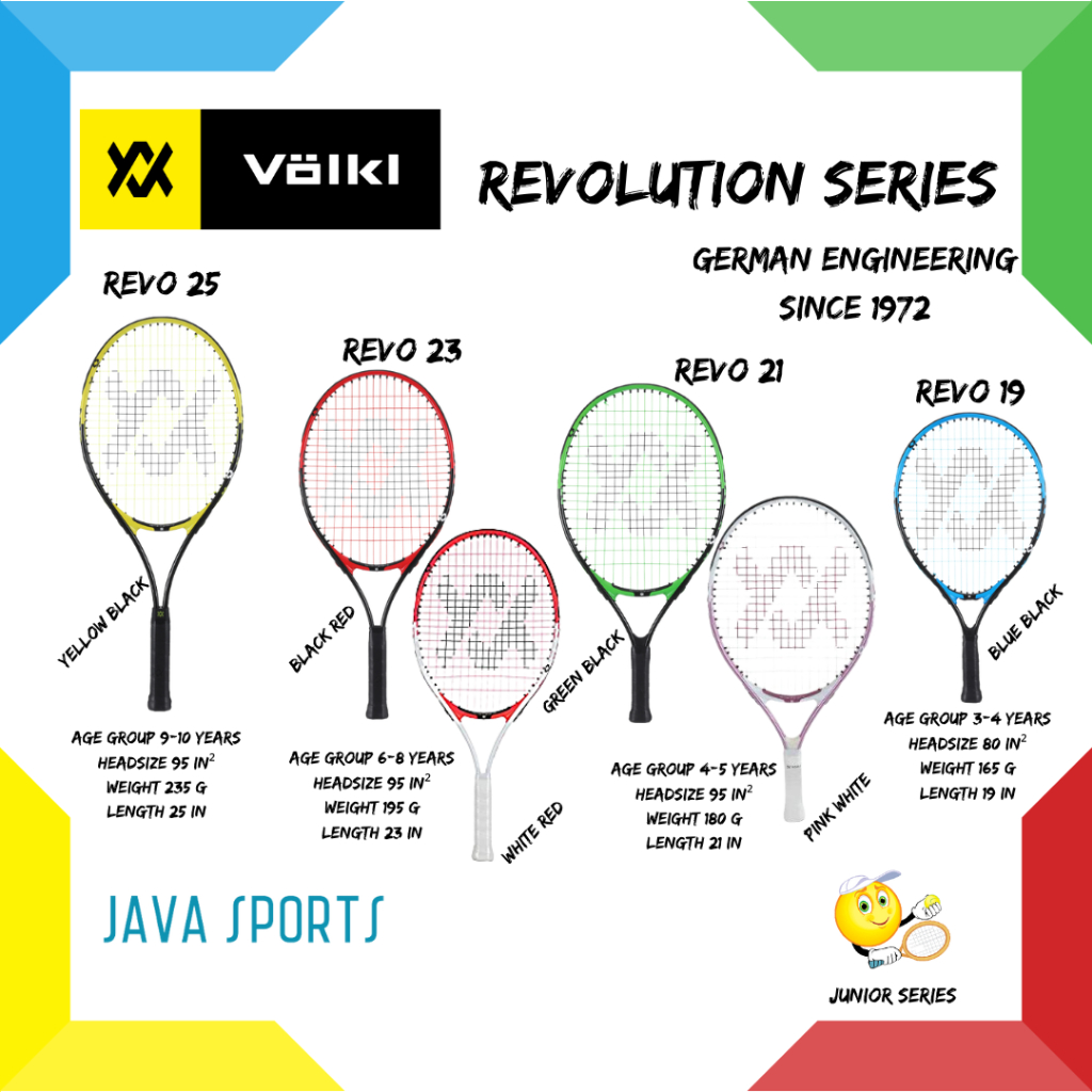 Raket Tenis Volkl V-CELL REVO 25 23 21 19 Tennis Original | Junior