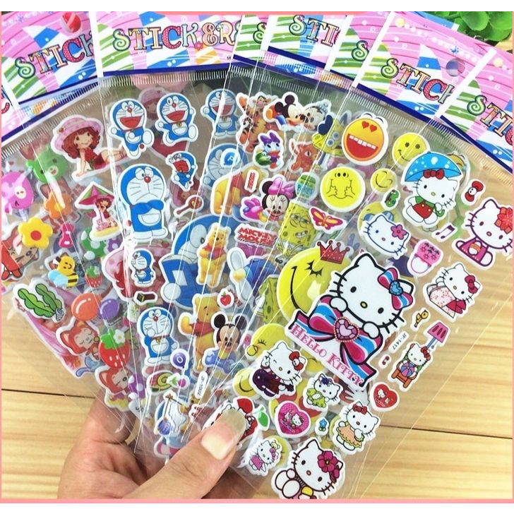 BAJ - STIKER 3D ANAK STICKER TIMBUL MAINAN TEMPEL KARAKTER EMBOSSED STICKER 30 cm SS009