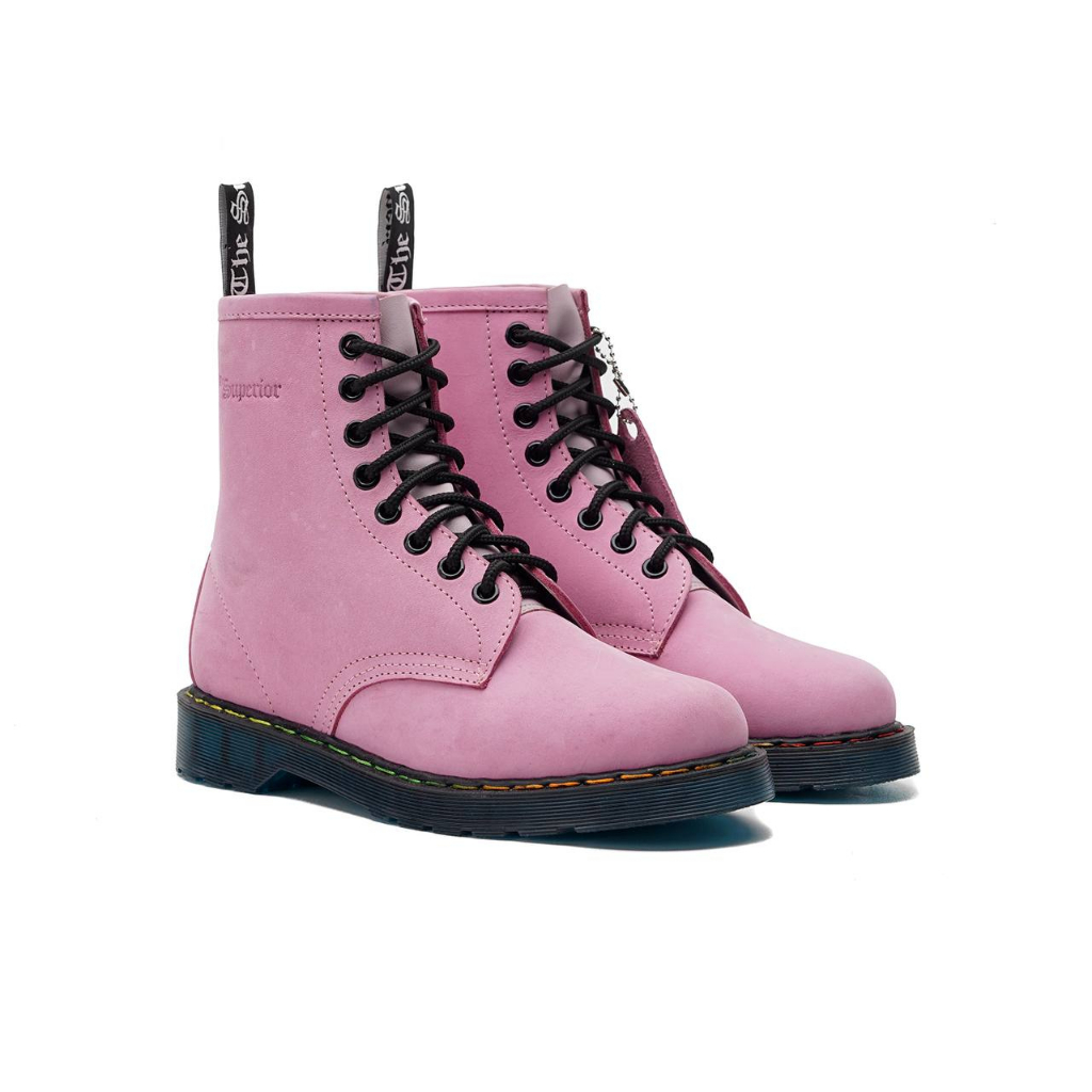 MANCOW x HOAX High Boots Crazy Horse Pink Sepatu Formal Pria Wanita Original Kulit Asli
