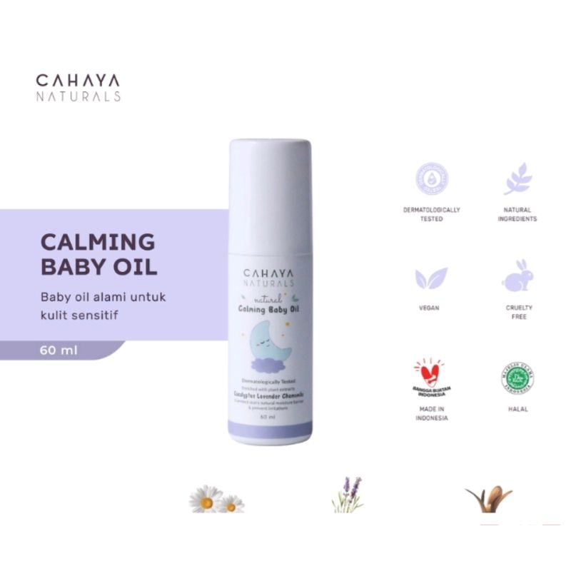 Cahaya Naturals Calming Baby Oil 60ml || Minyak Penghangat Tubuh