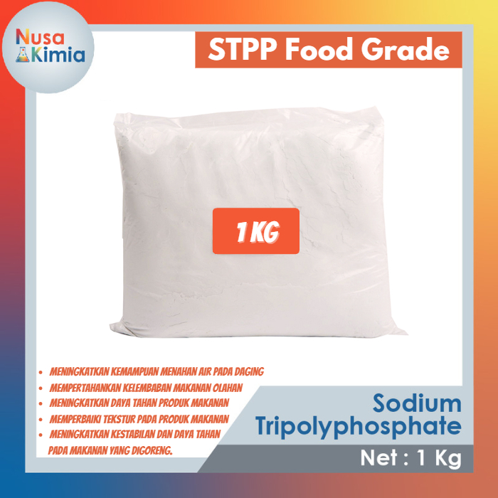 

STPP Food Grade - Sodium Tripolyphosphate - Tepung Pengenyal Makanan Halal - Pengenyal Bakso Mie Nugget STTP
