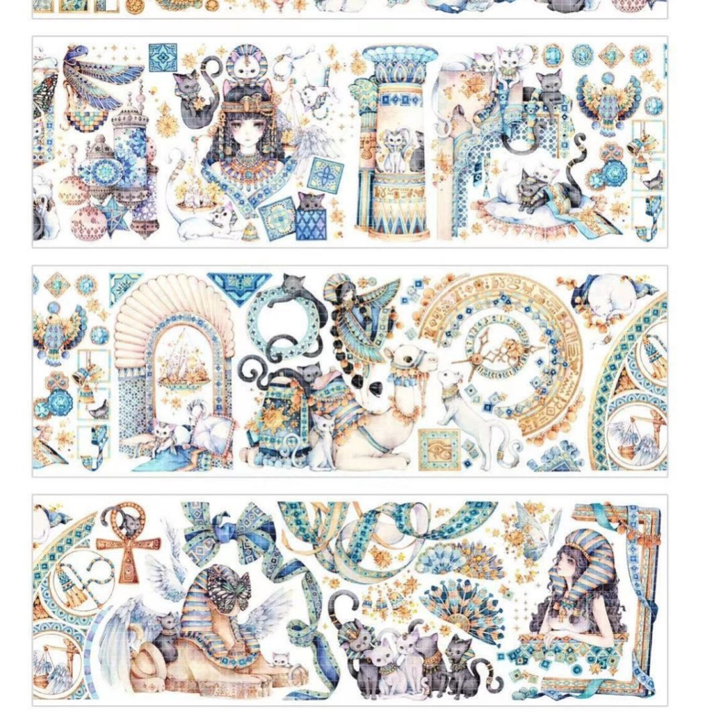 

(Kiricart) Premium sample Egyptian Pyramid PET Tape DIY Journal Scrapbook