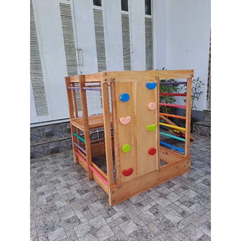 READY STOK Tangga brakiasi type mandi bola kubus mainan mandi bola anak mainan prosotan anak
