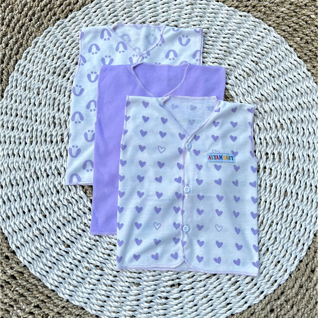 3 PCS Baju Lengan Kutung Bayi Bayi Atasan Bayi Baju Newborn Baju Bayi Baru Lahir Gift Bayi Hadiah Lahiran Bayi  DNW BABY