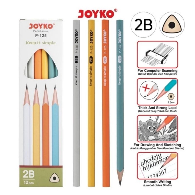 

Pensil Pencil Joyko P-125 2B 1 lusin