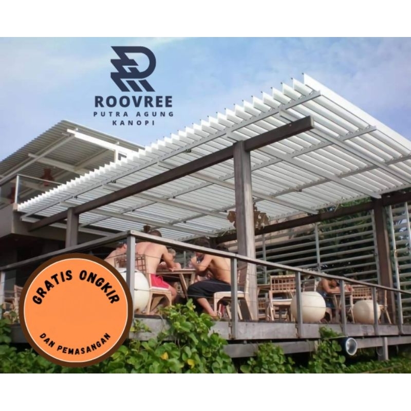 roovree kanopi Atap buka tutup bisa manual dan otomatis