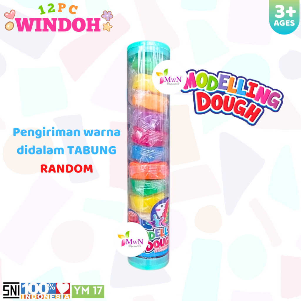 MWN Mainan Windoh Modelling Dough isi 12pcs YM17
