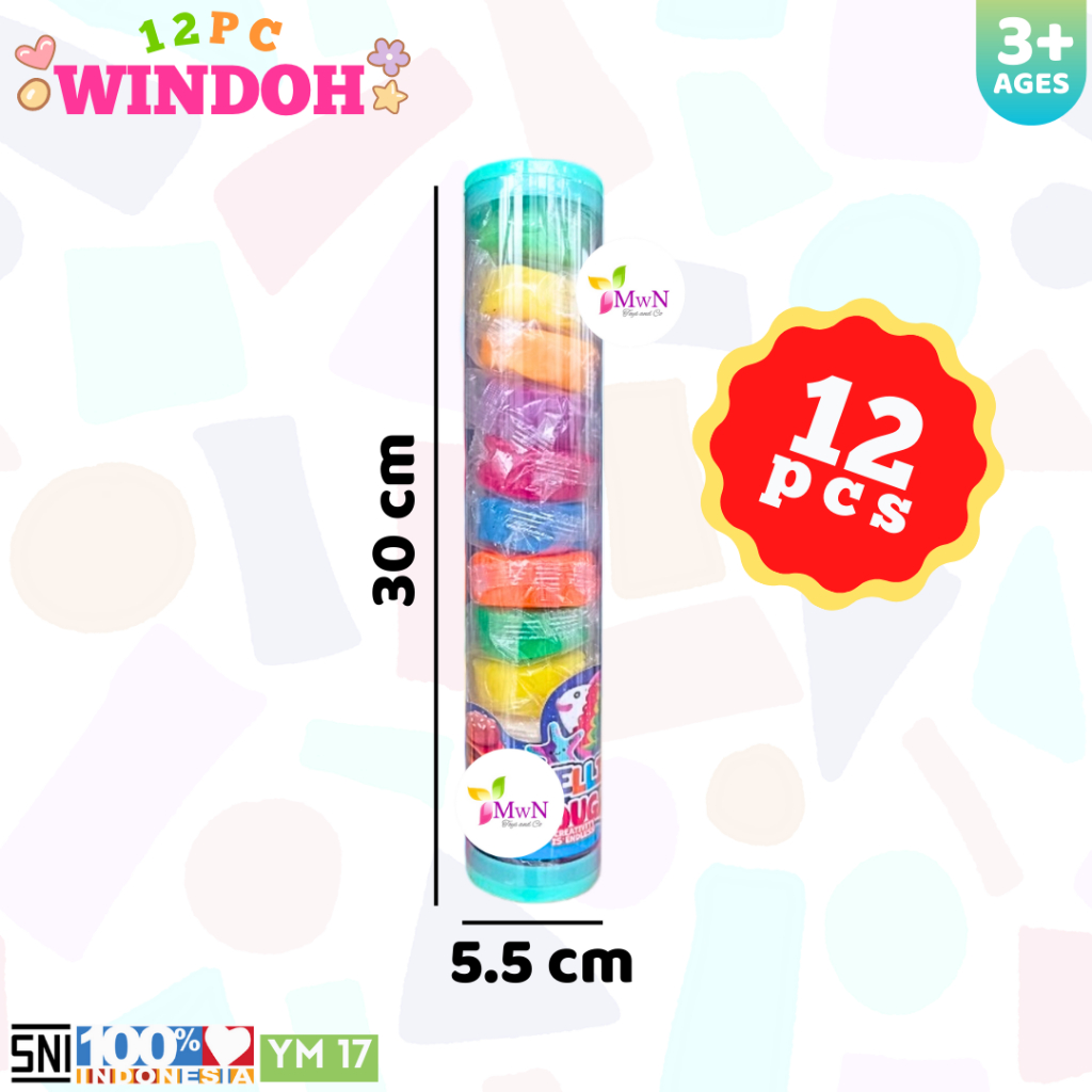 MWN Mainan Windoh Modelling Dough isi 12pcs YM17