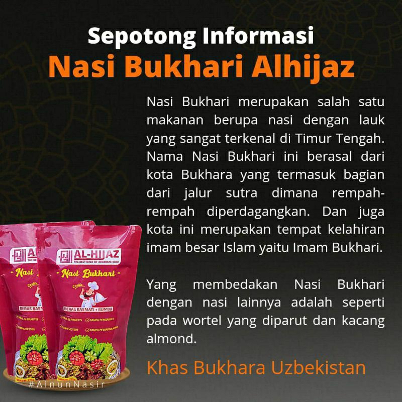 

Al-Hijaz Arabian Food, Nasi Bukhori, Beras Basmati