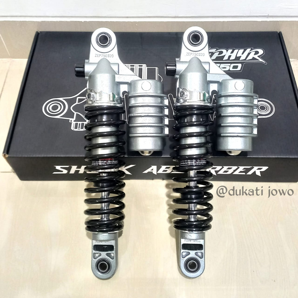 Shock Belakang Zephyr Skok Tabung Zephyr 750 Granat 320mm Double Klik Fungsi Shockbreaker CB GL MEGAPRO TIGER RX KING