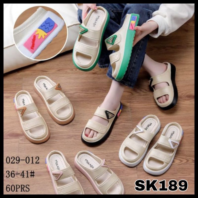 SK189 sandal karet mokaya selop ban 2 wanita